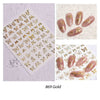 3D Butterfly Nail Art Stickers Adhesive Sliders Laser Gold Silver Nail Transfer Decals Foils Wraps Decorations