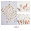 3D Butterfly Nail Art Stickers Adhesive Sliders Laser Gold Silver Nail Transfer Decals Foils Wraps Decorations