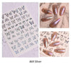 3D Butterfly Nail Art Stickers Adhesive Sliders Laser Gold Silver Nail Transfer Decals Foils Wraps Decorations