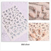 3D Butterfly Nail Art Stickers Adhesive Sliders Laser Gold Silver Nail Transfer Decals Foils Wraps Decorations