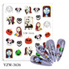 Halloween DIY Manicure Water Transfer Sticker Eye Ghost Pumpkin Holiday Nail Art Sticker Decal Nail Stickers Black Watermark