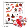 Halloween DIY Manicure Water Transfer Sticker Eye Ghost Pumpkin Holiday Nail Art Sticker Decal Nail Stickers Black Watermark