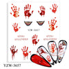 Halloween DIY Manicure Water Transfer Sticker Eye Ghost Pumpkin Holiday Nail Art Sticker Decal Nail Stickers Black Watermark