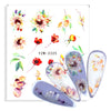 Watermark Cartoon Christmas Nail Adhesive Stickers Santas Snowman Tree Winter Xmas Nail Art Manicure Decoration Tip