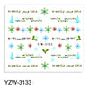 Watermark Cartoon Christmas Nail Adhesive Stickers Santas Snowman Tree Winter Xmas Nail Art Manicure Decoration Tip