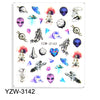 Watermark Cartoon Christmas Nail Adhesive Stickers Santas Snowman Tree Winter Xmas Nail Art Manicure Decoration Tip