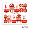 Watermark Cartoon Christmas Nail Adhesive Stickers Santas Snowman Tree Winter Xmas Nail Art Manicure Decoration Tip