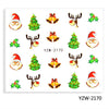 Watermark Cartoon Christmas Nail Adhesive Stickers Santas Snowman Tree Winter Xmas Nail Art Manicure Decoration Tip