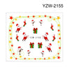 Watermark Cartoon Christmas Nail Adhesive Stickers Santas Snowman Tree Winter Xmas Nail Art Manicure Decoration Tip