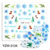 Watermark Cartoon Christmas Nail Adhesive Stickers Santas Snowman Tree Winter Xmas Nail Art Manicure Decoration Tip