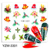 Watermark Cartoon Christmas Nail Adhesive Stickers Santas Snowman Tree Winter Xmas Nail Art Manicure Decoration Tip
