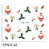 Watermark Cartoon Christmas Nail Adhesive Stickers Santas Snowman Tree Winter Xmas Nail Art Manicure Decoration Tip