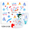 Watermark Cartoon Christmas Nail Adhesive Stickers Santas Snowman Tree Winter Xmas Nail Art Manicure Decoration Tip