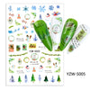 Watermark Cartoon Christmas Nail Adhesive Stickers Santas Snowman Tree Winter Xmas Nail Art Manicure Decoration Tip