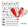 Watermark Cartoon Christmas Nail Adhesive Stickers Santas Snowman Tree Winter Xmas Nail Art Manicure Decoration Tip