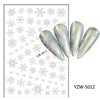 Watermark Cartoon Christmas Nail Adhesive Stickers Santas Snowman Tree Winter Xmas Nail Art Manicure Decoration Tip
