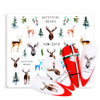 Watermark Cartoon Christmas Nail Adhesive Stickers Santas Snowman Tree Winter Xmas Nail Art Manicure Decoration Tip