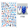 Black Snake 3D Nail Art Decals Sticker Halloween Eyes Clown Blood Scratches Adhesive Polish Slider Nail Tattoo