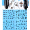 4pcs Black Lace Christmas Stickers For Nail Art Xmas Tree Deer Design Water Decals Transfer Slider Manicure Tools