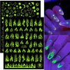 Glow In The Dark Nail Stickers Halloween 2021 Luminous Stickers On Nails Decorations Glitter Manicure Sliders Cool Luxury Party