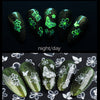 Glow In The Dark Nail Stickers Halloween 2021 Luminous Stickers On Nails Decorations Glitter Manicure Sliders Cool Luxury Party