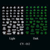 Glow In The Dark Nail Stickers Halloween 2021 Luminous Stickers On Nails Decorations Glitter Manicure Sliders Cool Luxury Party