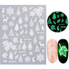 Glow In The Dark Nail Stickers Halloween 2021 Luminous Stickers On Nails Decorations Glitter Manicure Sliders Cool Luxury Party