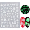 Glow In The Dark Nail Stickers Halloween 2021 Luminous Stickers On Nails Decorations Glitter Manicure Sliders Cool Luxury Party