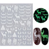 Glow In The Dark Nail Stickers Halloween 2021 Luminous Stickers On Nails Decorations Glitter Manicure Sliders Cool Luxury Party