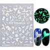 Glow In The Dark Nail Stickers Halloween 2021 Luminous Stickers On Nails Decorations Glitter Manicure Sliders Cool Luxury Party