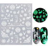 Glow In The Dark Nail Stickers Halloween 2021 Luminous Stickers On Nails Decorations Glitter Manicure Sliders Cool Luxury Party