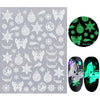 Glow In The Dark Nail Stickers Halloween 2021 Luminous Stickers On Nails Decorations Glitter Manicure Sliders Cool Luxury Party