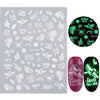 Glow In The Dark Nail Stickers Halloween 2021 Luminous Stickers On Nails Decorations Glitter Manicure Sliders Cool Luxury Party