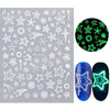 Glow In The Dark Nail Stickers Halloween 2021 Luminous Stickers On Nails Decorations Glitter Manicure Sliders Cool Luxury Party