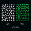 Glow In The Dark Nail Stickers Halloween 2021 Luminous Stickers On Nails Decorations Glitter Manicure Sliders Cool Luxury Party