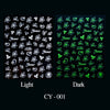 Glow In The Dark Nail Stickers Halloween 2021 Luminous Stickers On Nails Decorations Glitter Manicure Sliders Cool Luxury Party
