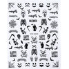 Halloween 3D Stickers Nail Decals Skull Joker Monster Nail Art Designs Adhesive Wraps Foil Decor Manicure Sliders