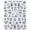 Halloween 3D Stickers Nail Decals Skull Joker Monster Nail Art Designs Adhesive Wraps Foil Decor Manicure Sliders
