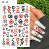 Halloween 3D Stickers Nail Decals Skull Joker Monster Nail Art Designs Adhesive Wraps Foil Decor Manicure Sliders