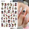 Halloween 3D Stickers Nail Decals Skull Joker Monster Nail Art Designs Adhesive Wraps Foil Decor Manicure Sliders