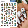 Halloween 3D Stickers Nail Decals Skull Joker Monster Nail Art Designs Adhesive Wraps Foil Decor Manicure Sliders