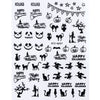 Halloween 3D Stickers Nail Decals Skull Joker Monster Nail Art Designs Adhesive Wraps Foil Decor Manicure Sliders