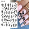 Halloween 3D Stickers Nail Decals Skull Joker Monster Nail Art Designs Adhesive Wraps Foil Decor Manicure Sliders
