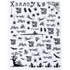 Halloween 3D Stickers Nail Decals Skull Joker Monster Nail Art Designs Adhesive Wraps Foil Decor Manicure Sliders