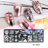 Skull Nail Art Stamping Plate Spider Web Pumpkin Image Printing Template Halloween Nail Designs Stencil Stamp Tools
