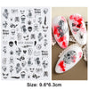 Red Halloween 3D Nail Sliders Scary Bloody Hand Lips Nail Art Design DIY Gel Stickers Decal Autumn Manicure Decoration