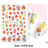 Red Halloween 3D Nail Sliders Scary Bloody Hand Lips Nail Art Design DIY Gel Stickers Decal Autumn Manicure Decoration