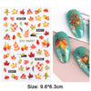 Red Halloween 3D Nail Sliders Scary Bloody Hand Lips Nail Art Design DIY Gel Stickers Decal Autumn Manicure Decoration