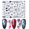 Red Halloween 3D Nail Sliders Scary Bloody Hand Lips Nail Art Design DIY Gel Stickers Decal Autumn Manicure Decoration