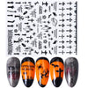 Red Halloween 3D Nail Sliders Scary Bloody Hand Lips Nail Art Design DIY Gel Stickers Decal Autumn Manicure Decoration